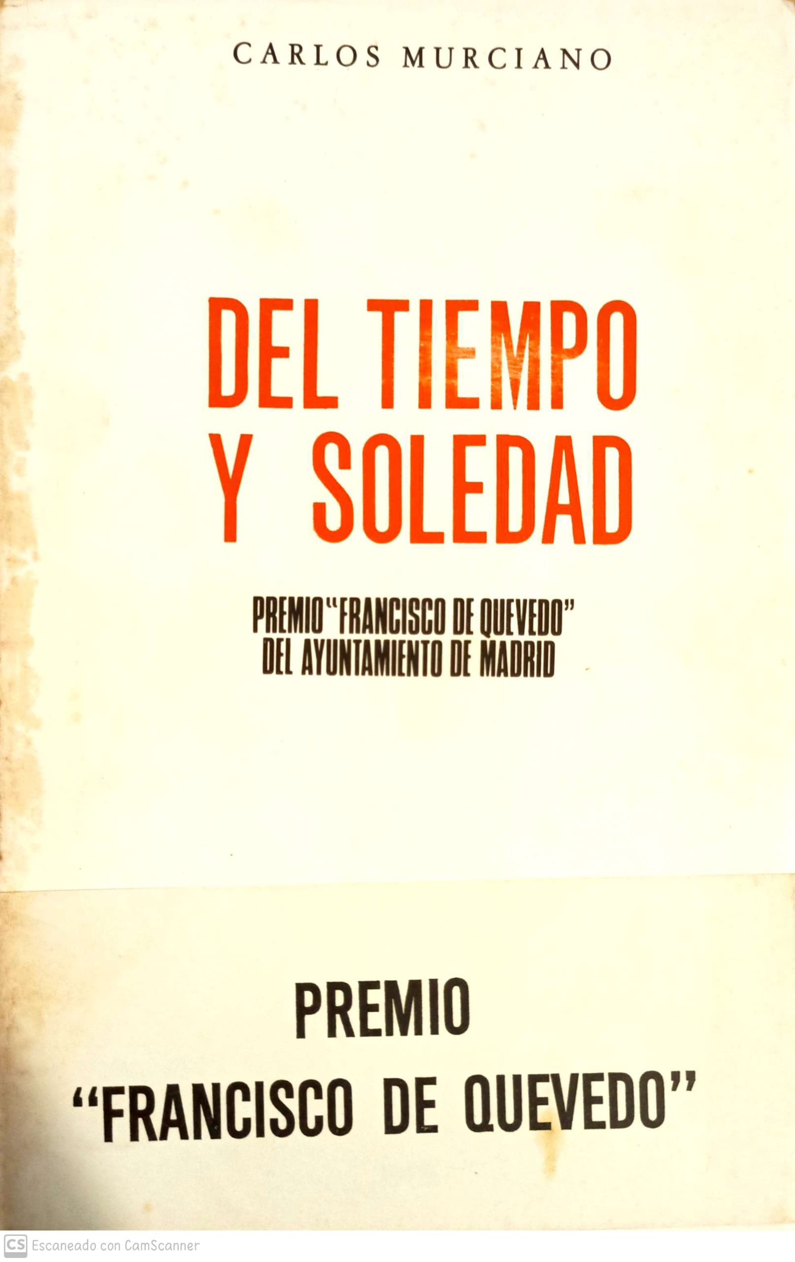 Del tiempo y soledad